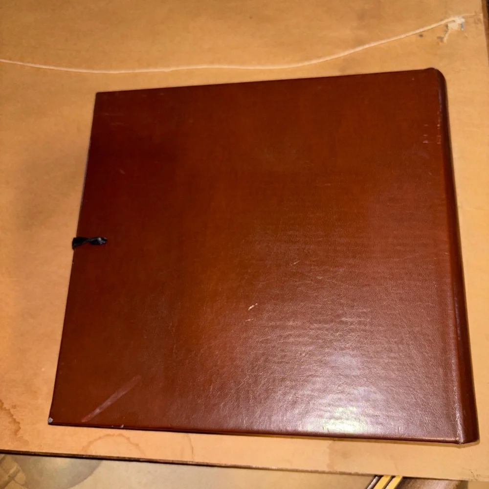 Vintage Map Design Journal photo album leather bind an strap